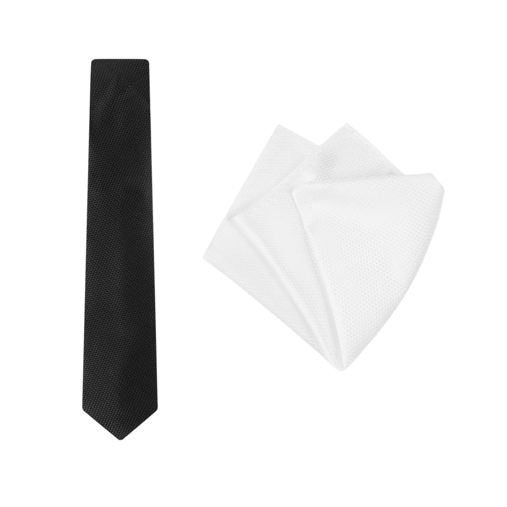 Buckle Tie Carbon Pocket Square