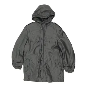Bund Mens Grey Hooded Military Coat | Vintage High End Hoodie Jacket