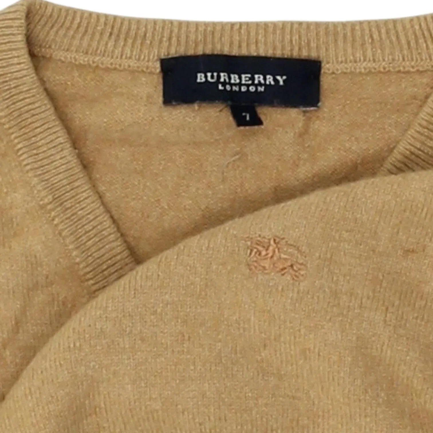 Burberry London Brown Jumper | Mens High End Designer Knit V-Neck Sweater