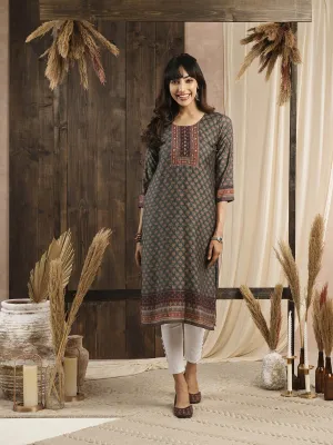 Buy Green Muslin Kurta for Women's Casual Wear Online - Zola