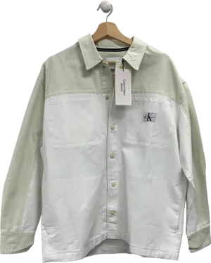 Calvin Klein Jeans Icicle/Bright White Relaxed Fit Denim Shirt UK M