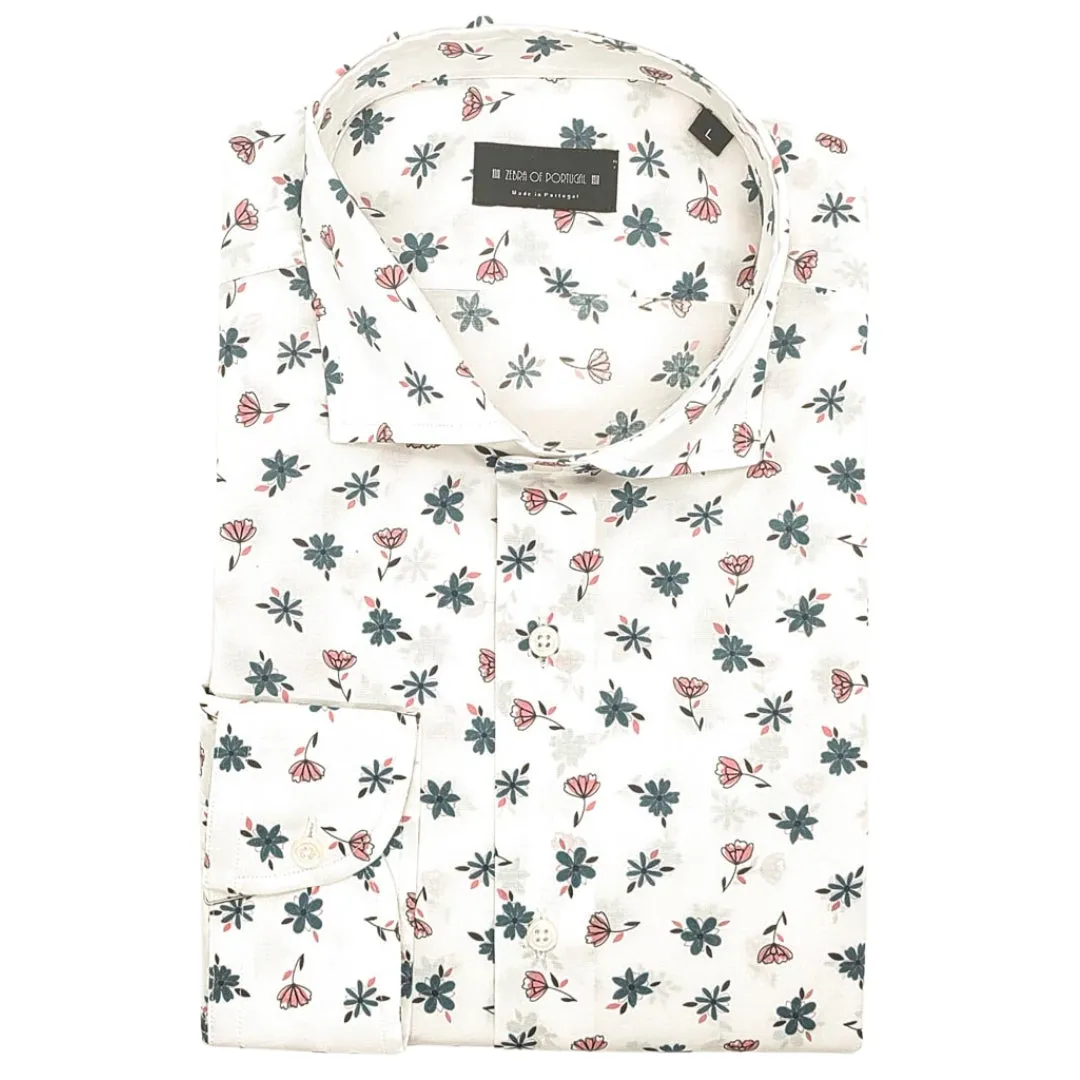 Camisa Com Print Micro Flores