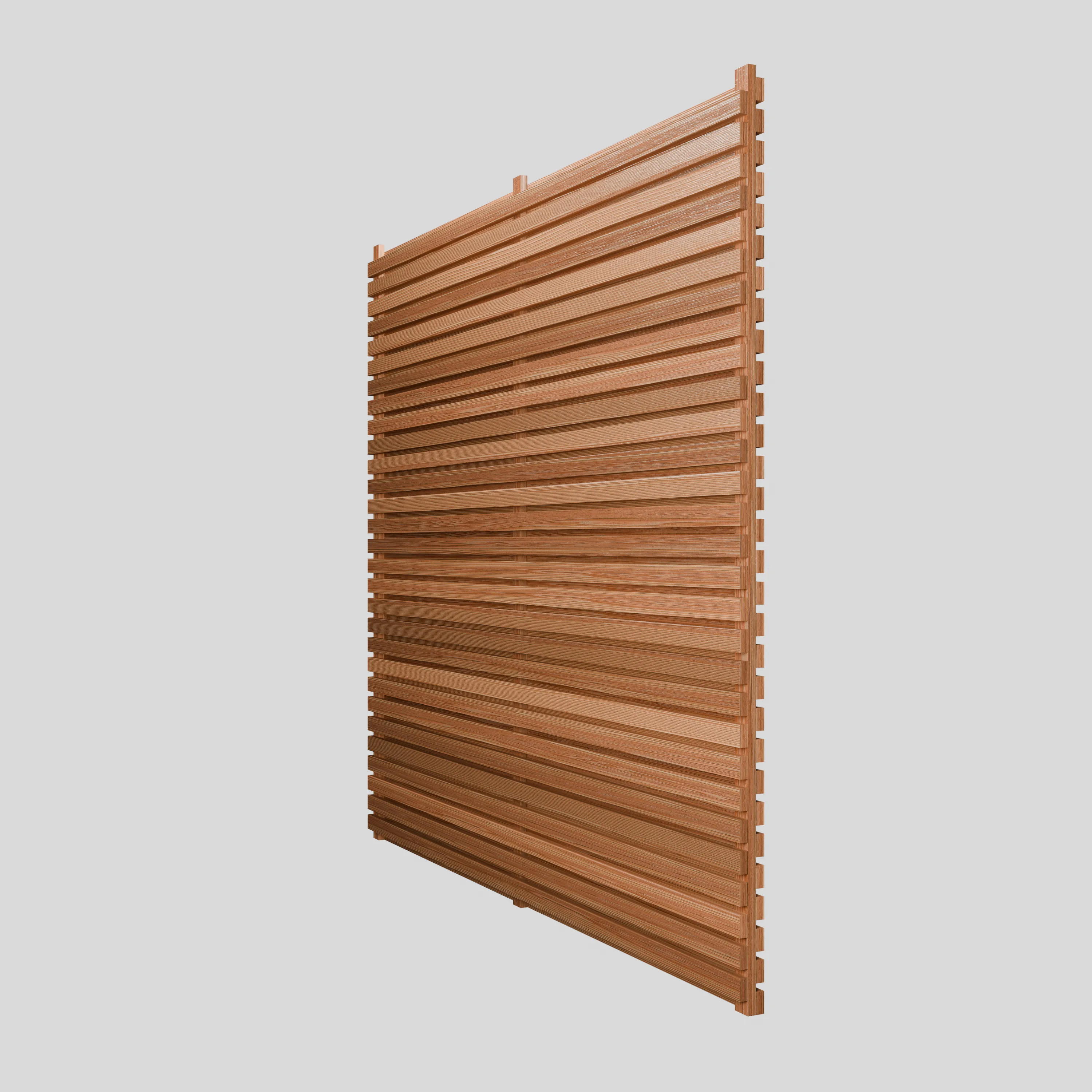 Canadian Cedar Slatted Fence Panels - Double Sided
