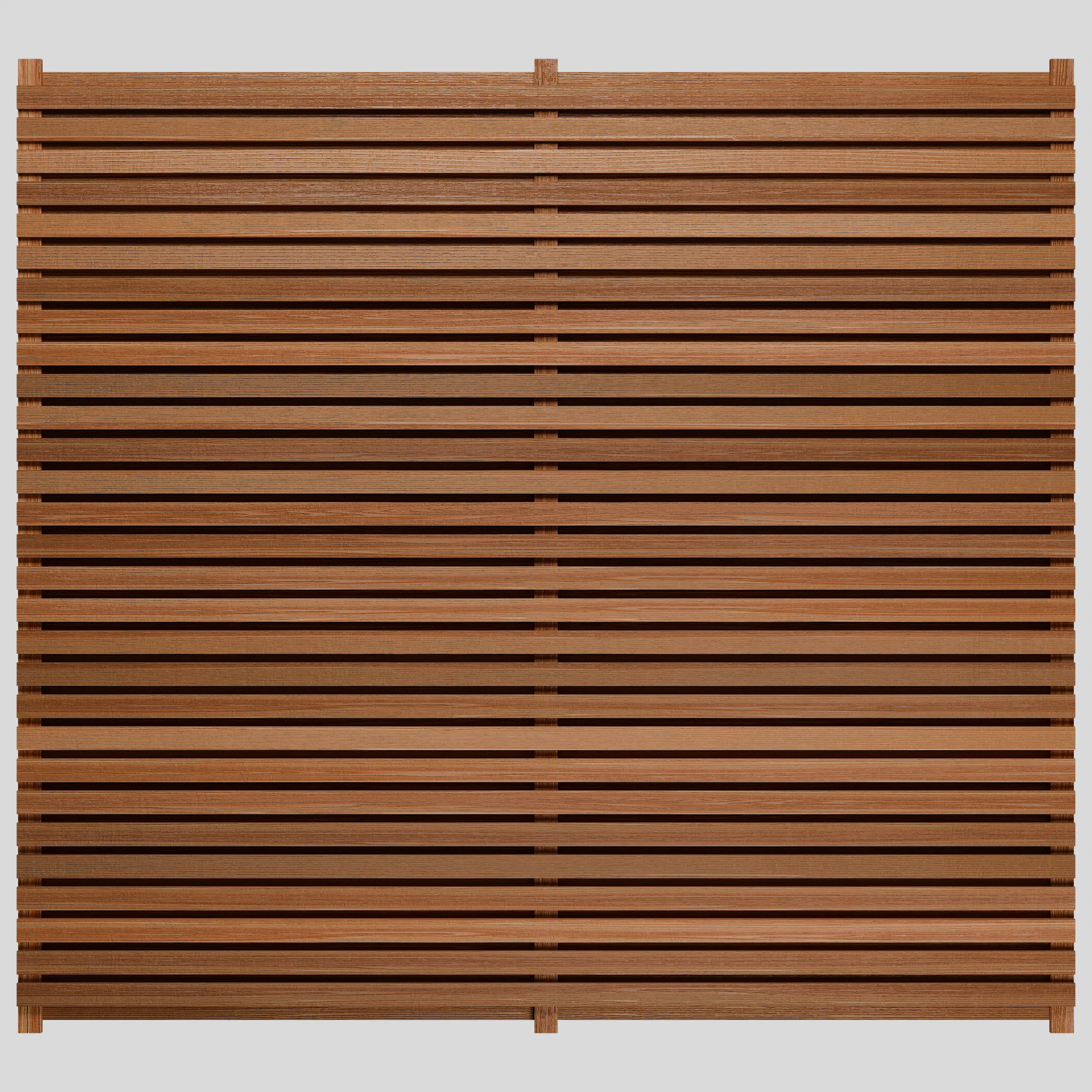 Canadian Cedar Slatted Fence Panels - Double Sided