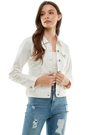 Casual Comfort Solid Denim Jacket