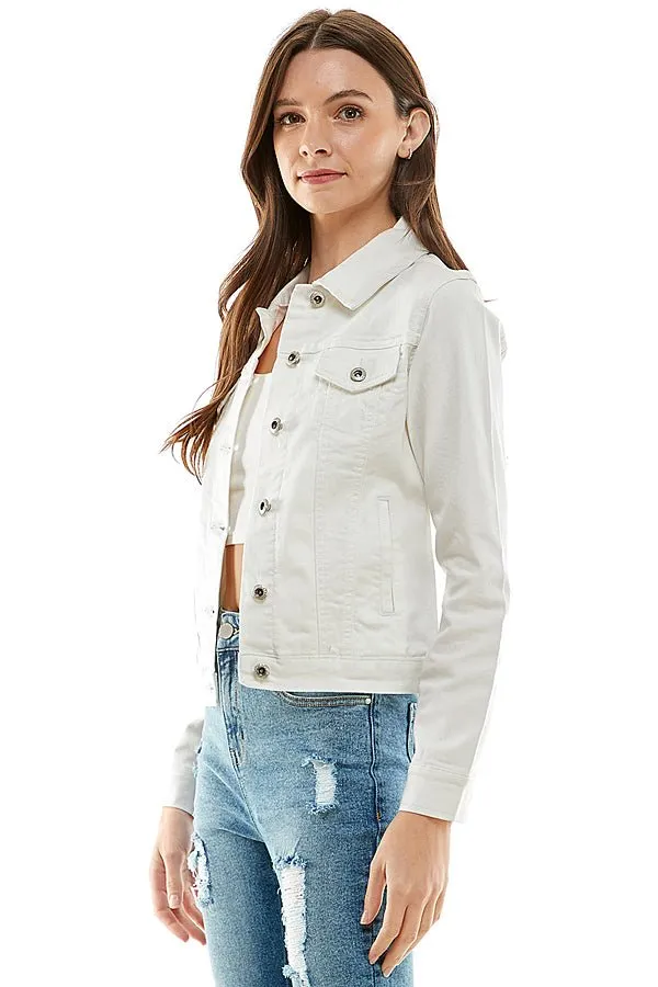 Casual Comfort Solid Denim Jacket