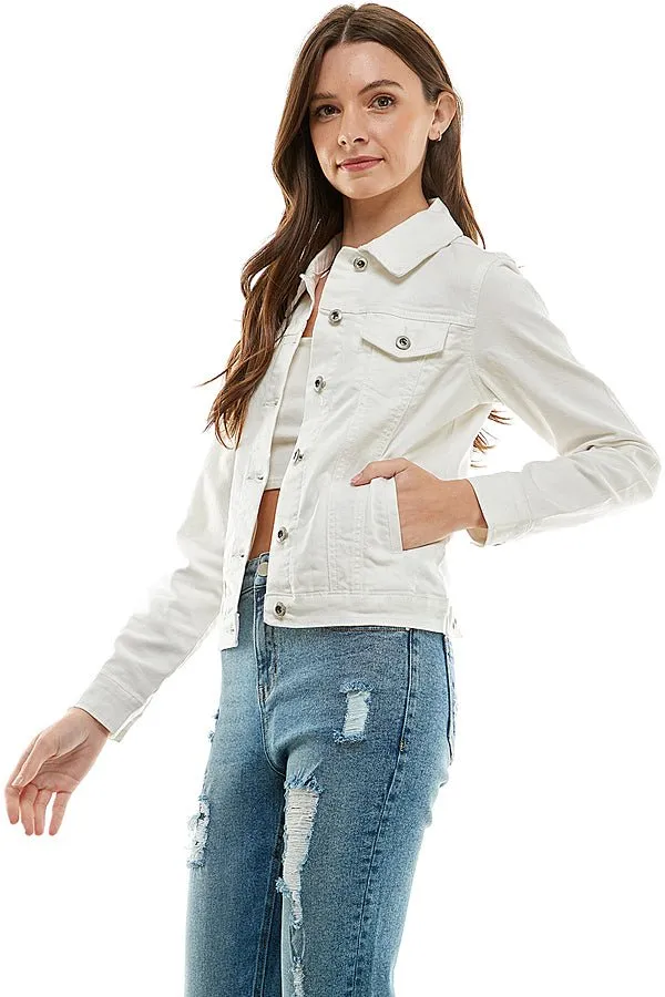 Casual Comfort Solid Denim Jacket