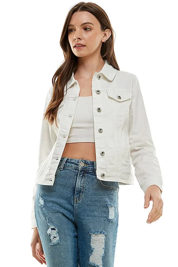 Casual Comfort Solid Denim Jacket
