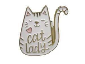 Cat Lady White Cat Adjustable Size Fashion Ring