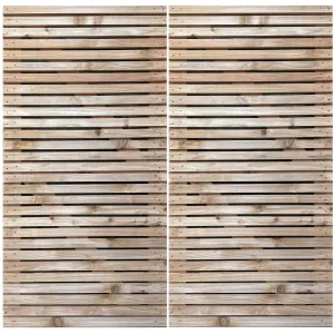 Cedar Slatted Gates Pair