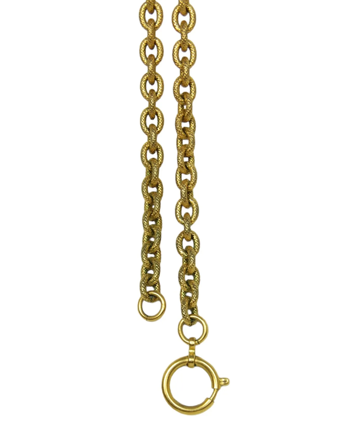 Chanel '90s Gold Vintage Textured CC Tassel Necklace