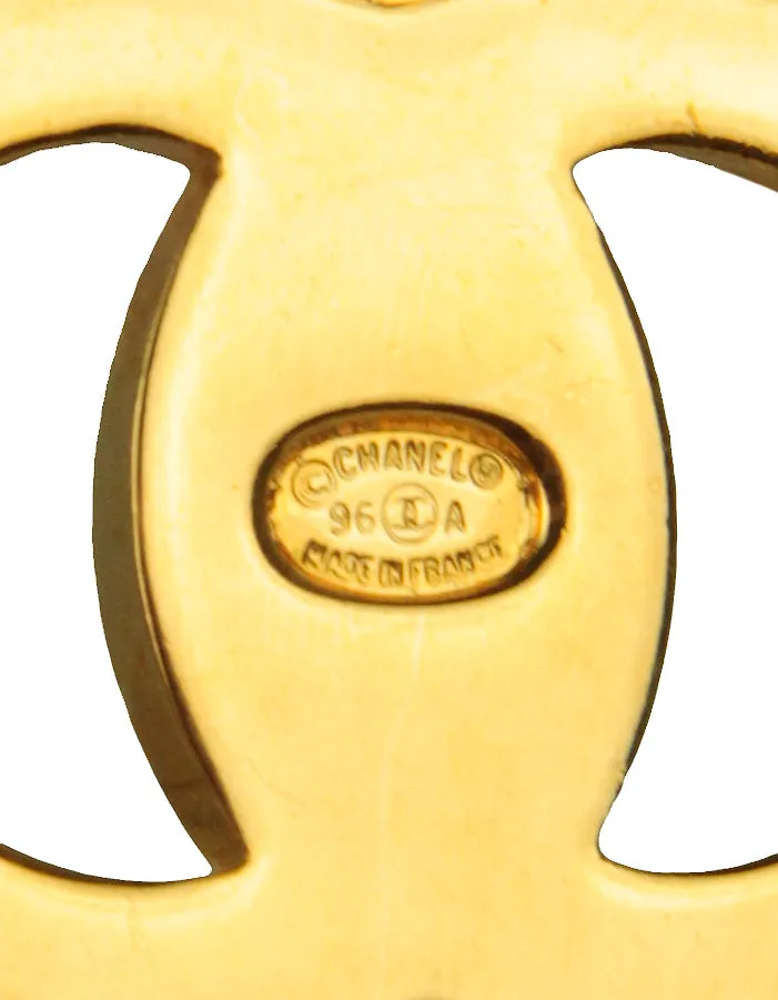 Chanel '90s Vintage Goldtone CC Twistlock 22" Necklace