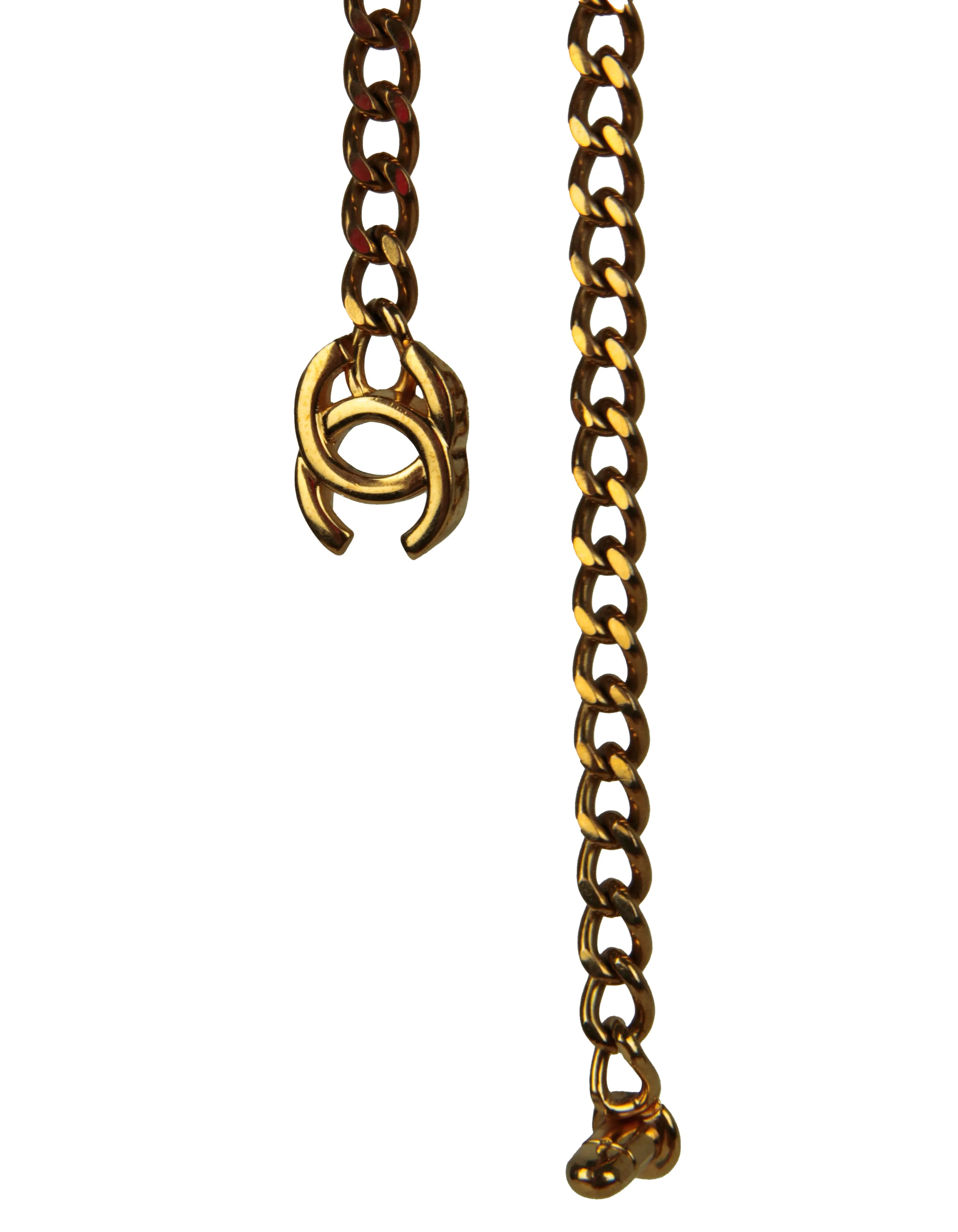 Chanel '90s Vintage Goldtone CC Twistlock 22" Necklace