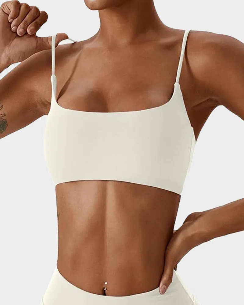 Chic Thin-Strap Sports Bra for Ultimate Comfort