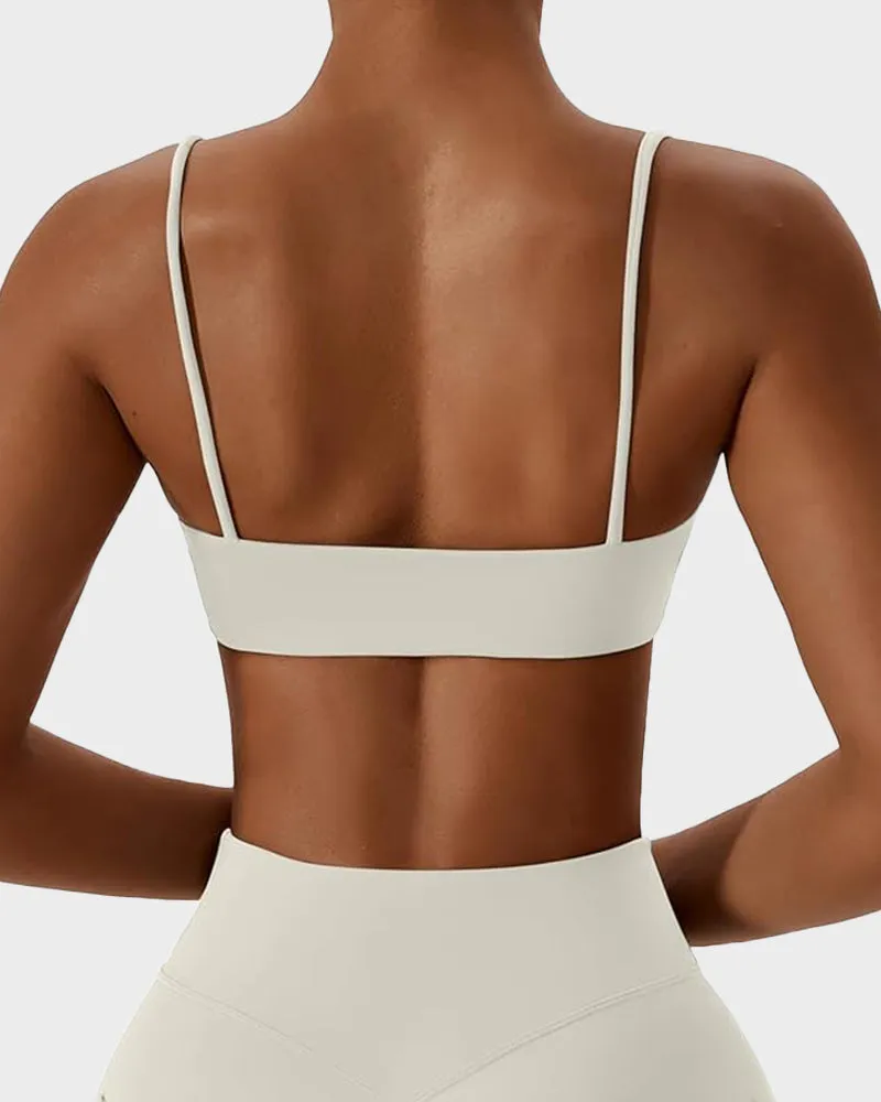 Chic Thin-Strap Sports Bra for Ultimate Comfort