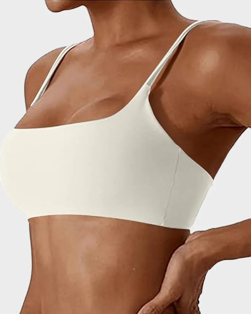 Chic Thin-Strap Sports Bra for Ultimate Comfort