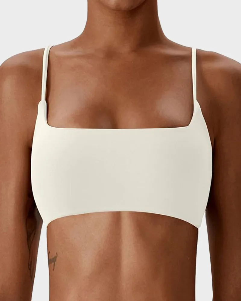 Chic Thin-Strap Sports Bra for Ultimate Comfort