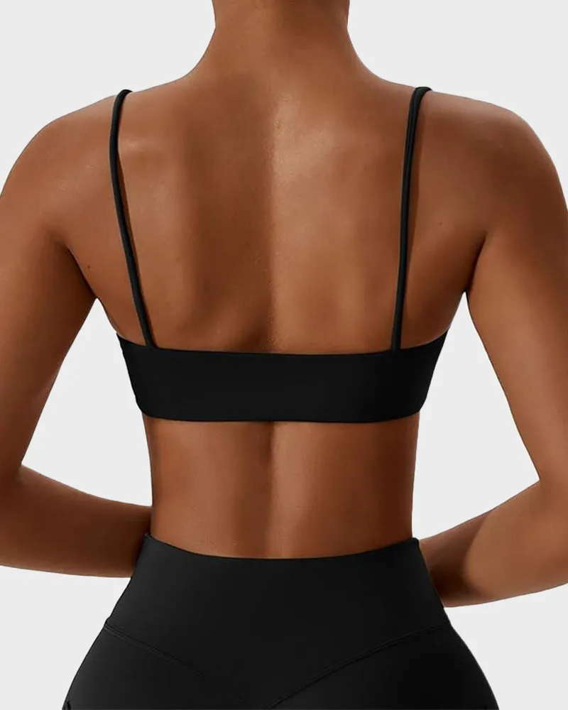 Chic Thin-Strap Sports Bra for Ultimate Comfort