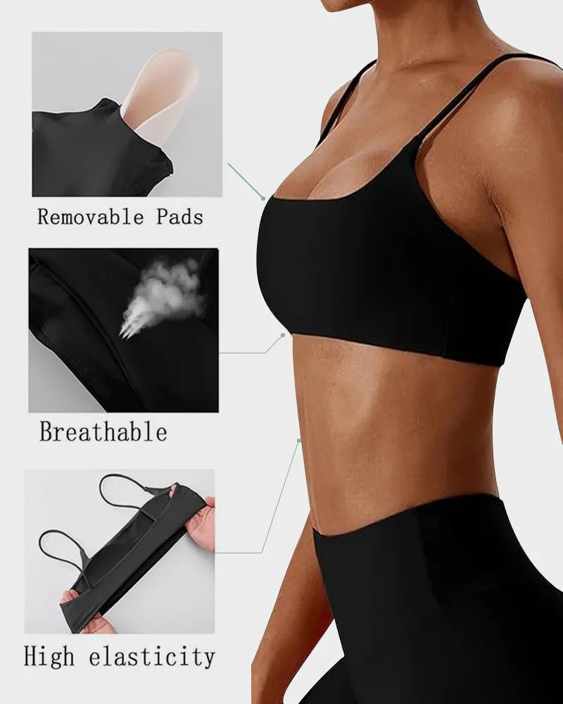 Chic Thin-Strap Sports Bra for Ultimate Comfort