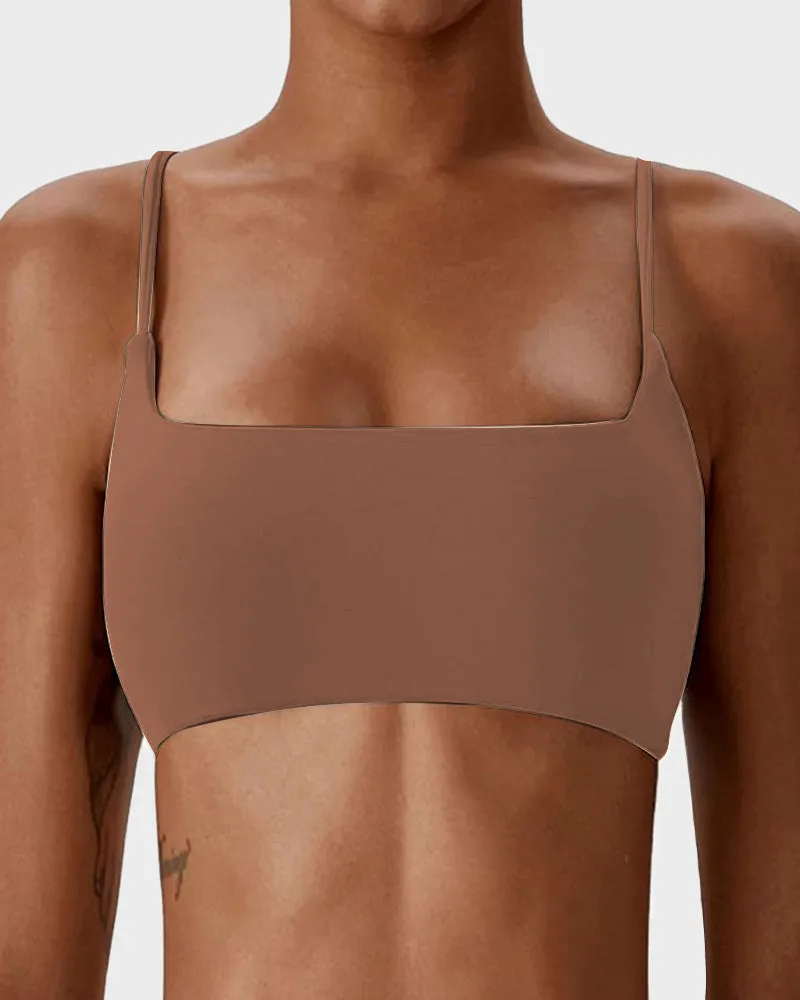 Chic Thin-Strap Sports Bra for Ultimate Comfort