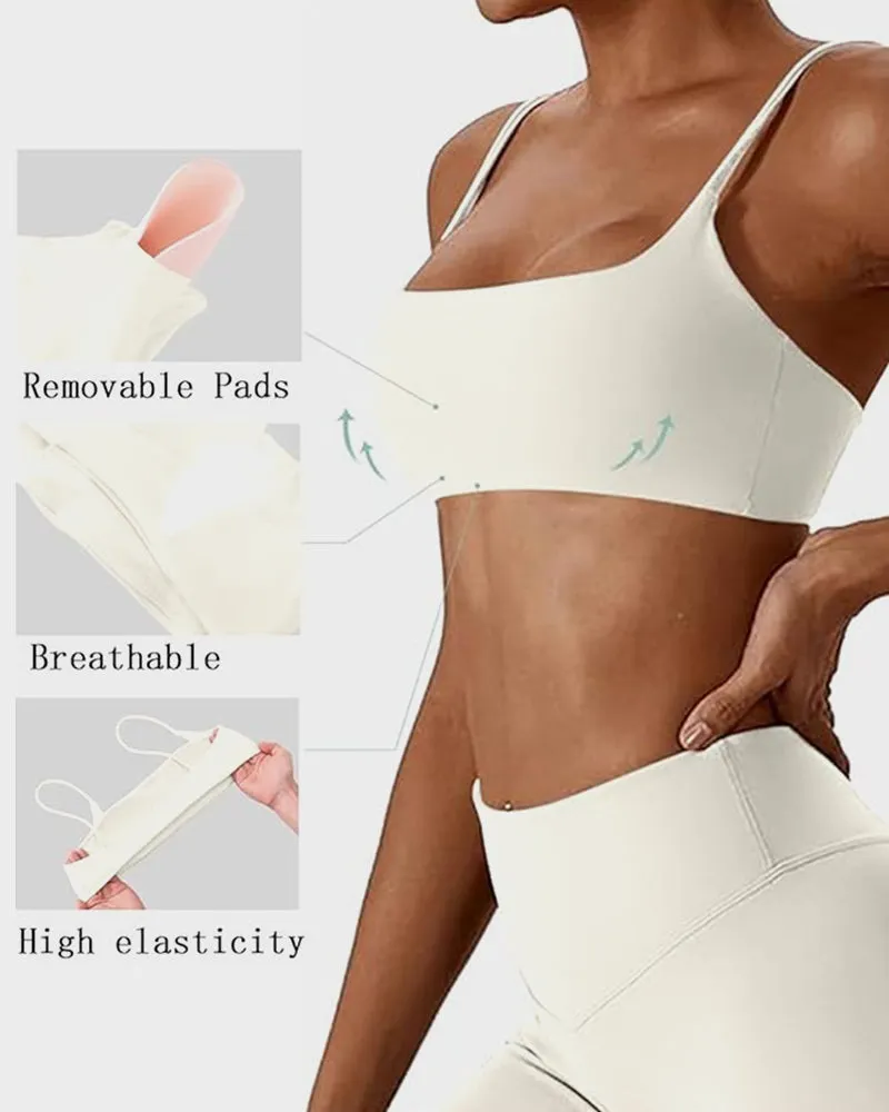 Chic Thin-Strap Sports Bra for Ultimate Comfort