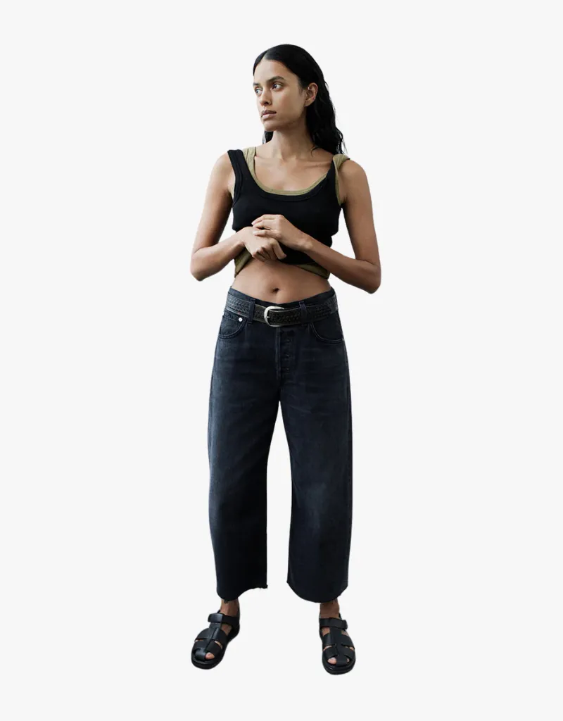Citizens of Humanity Ayla Raw Hem Cropped Jeans in Bronson