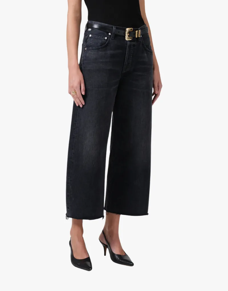 Citizens of Humanity Ayla Raw Hem Cropped Jeans in Bronson