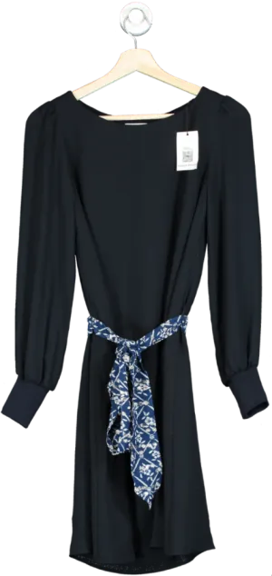 Claudie Pierlot Blue Ravageuse Belted Day Dress Fr34 UK 6