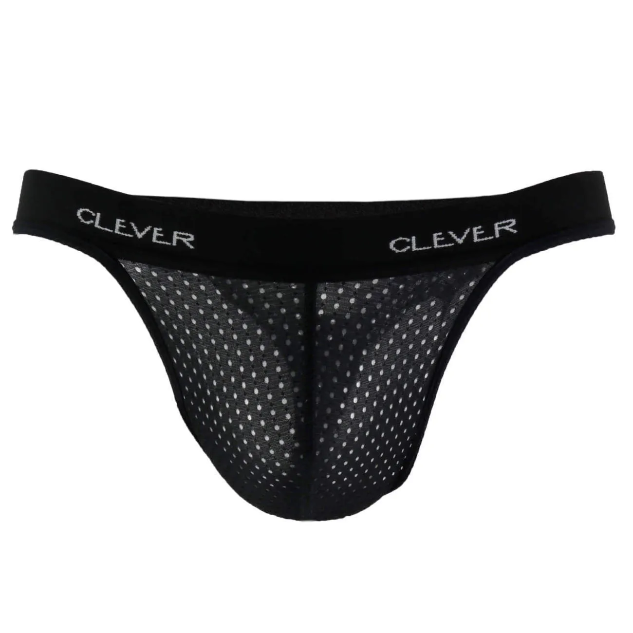 Clever 0001 Mesh Thong Black
