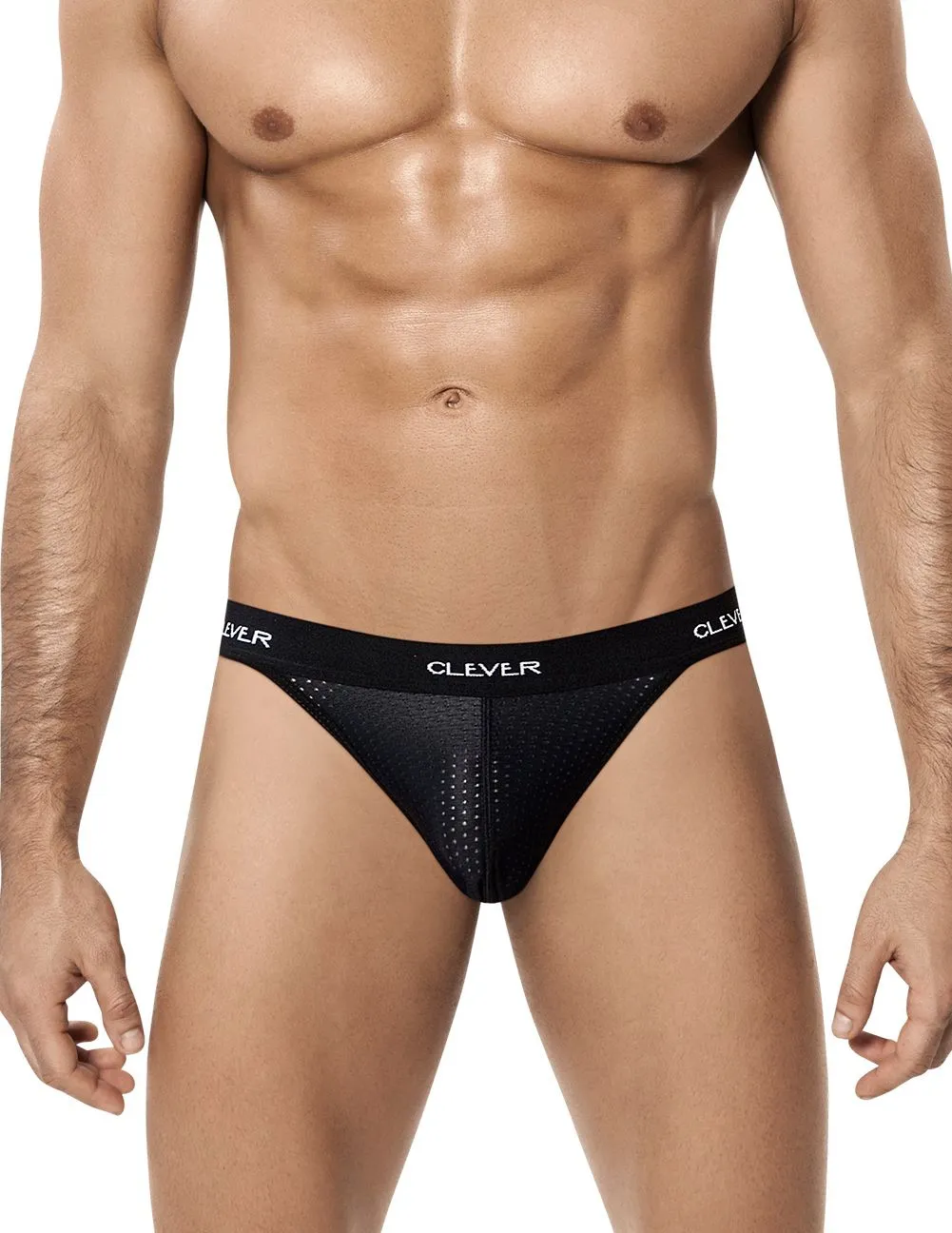 Clever 0001 Mesh Thong Black