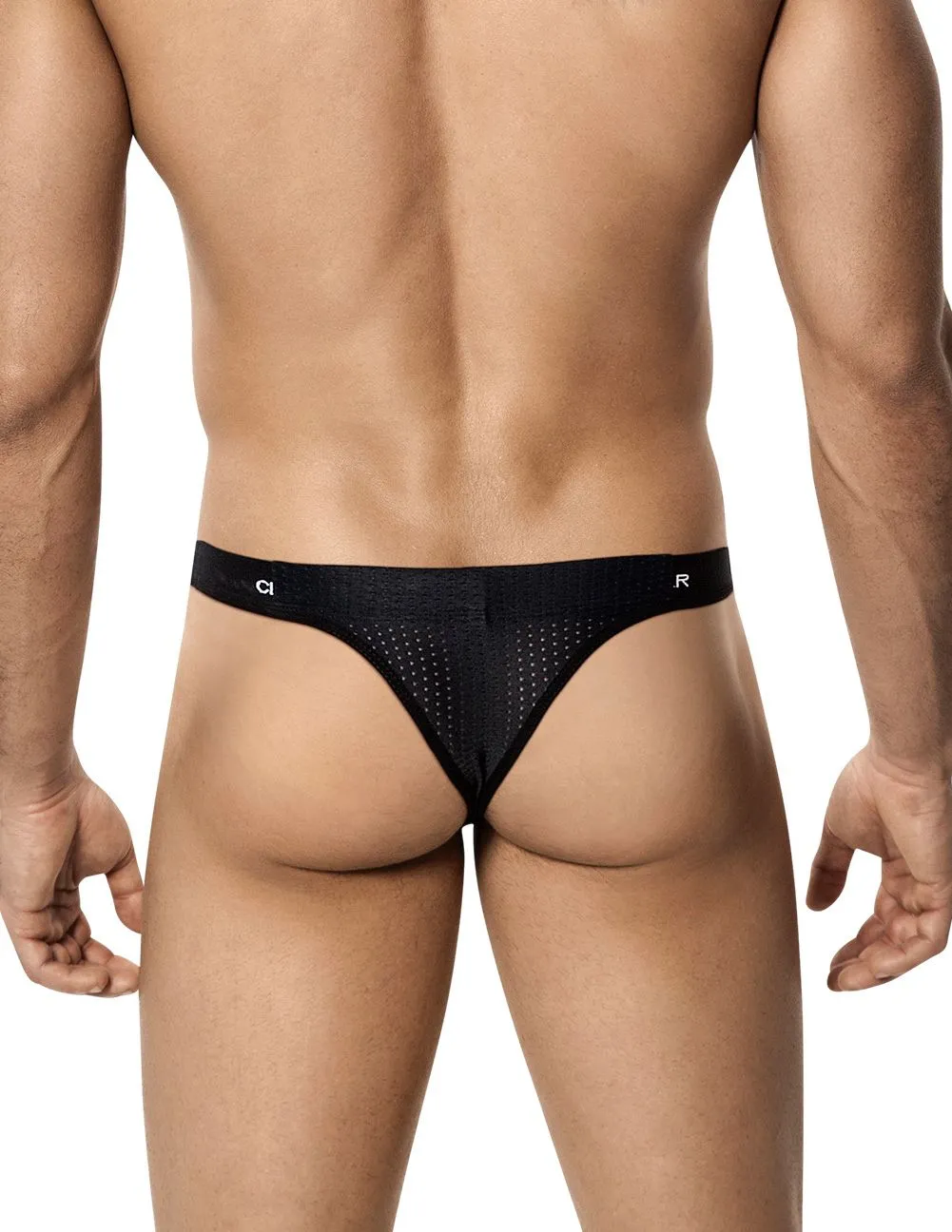 Clever 0001 Mesh Thong Black
