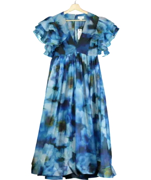 Coast Blue Mega Ruffle Plunge Full Skirted Dress UK 8