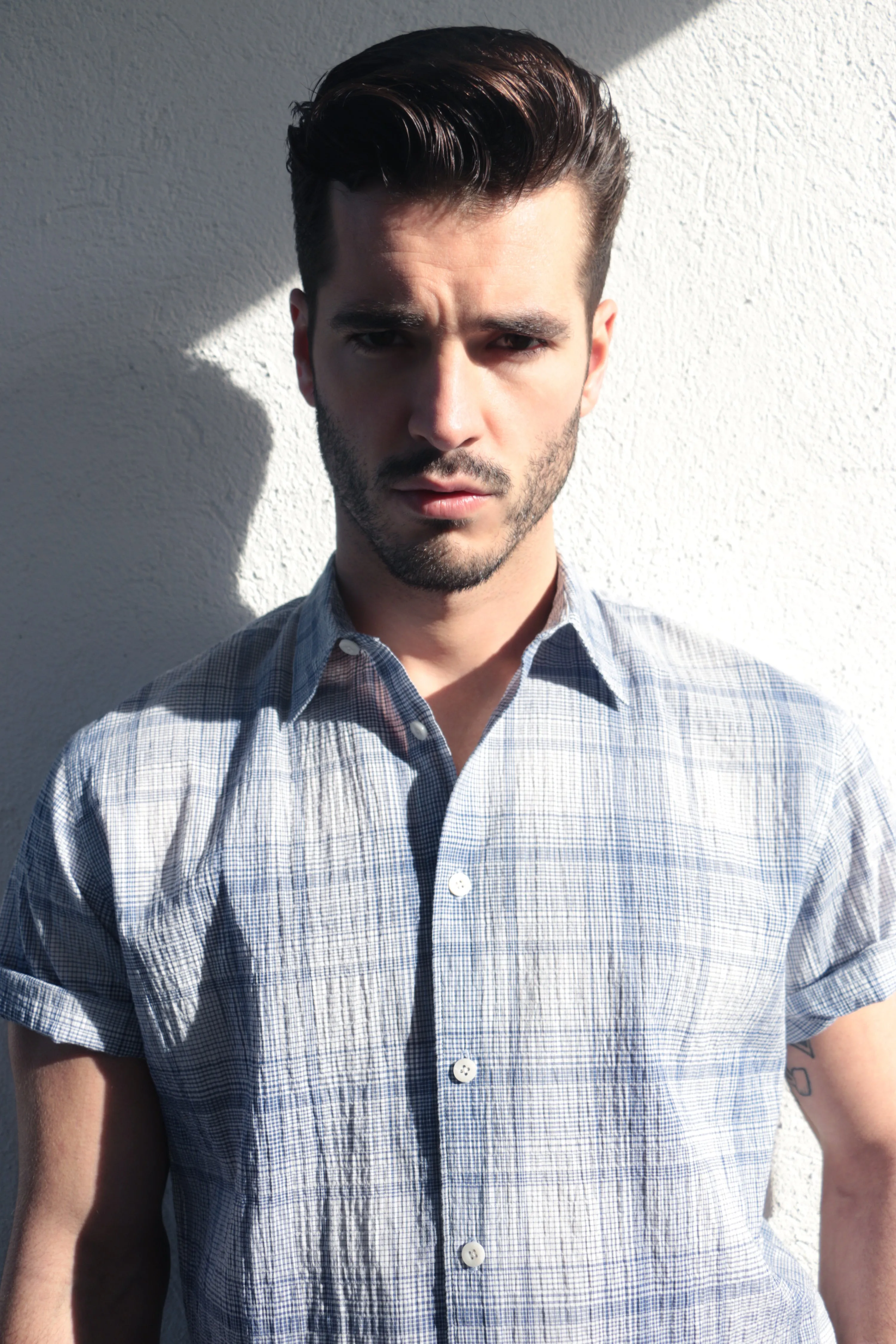 Coastaoro Newporter Seersucker Short Sleeve Shirt - Blue