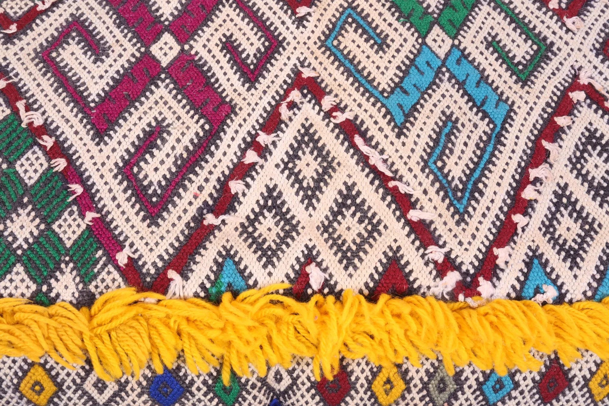 Colorful Moroccan Cushion 15.7 inches X 24 inches