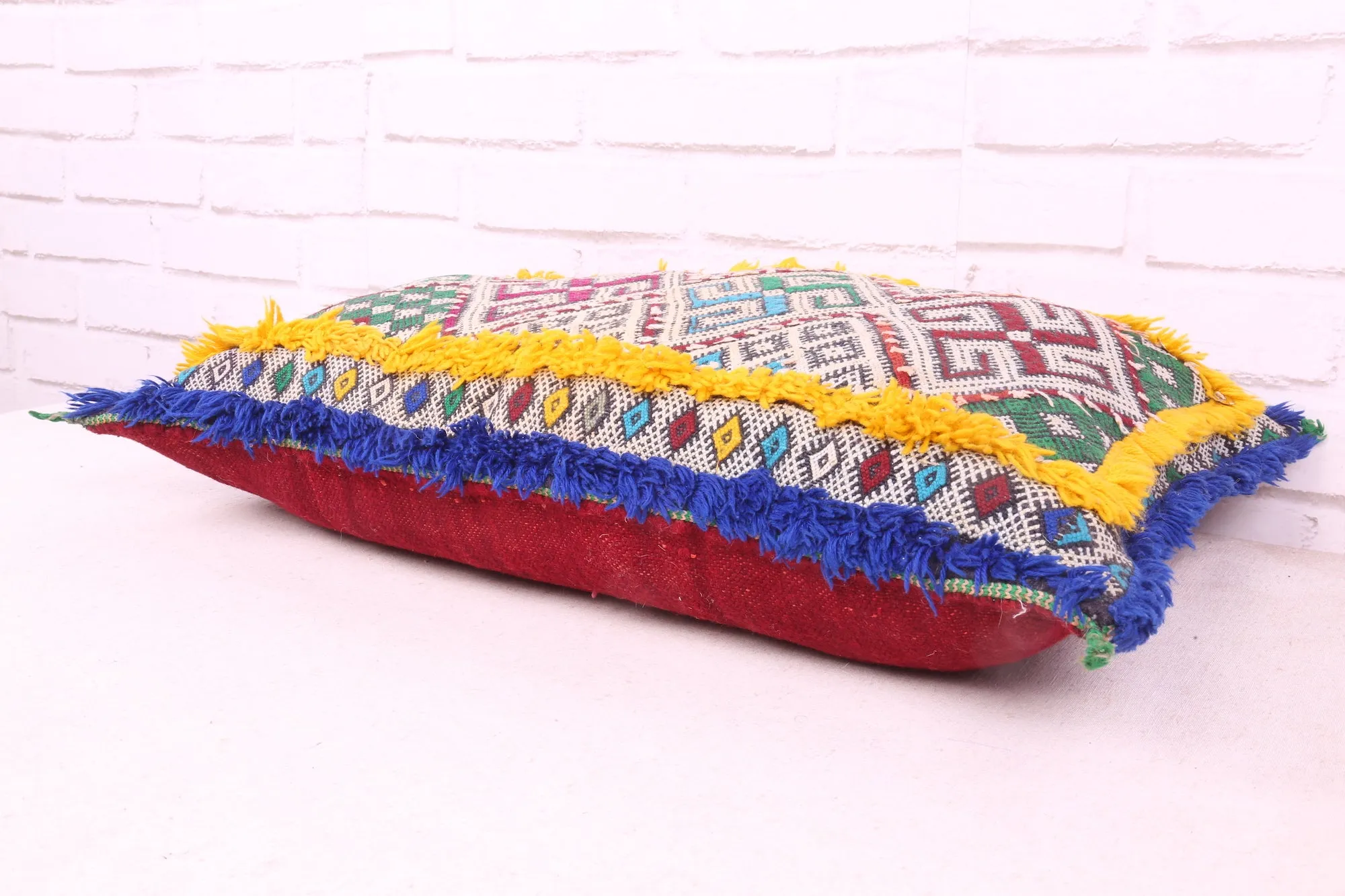 Colorful Moroccan Cushion 15.7 inches X 24 inches
