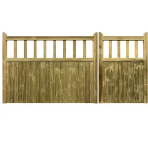 Cottage Mortise & Tenon 3/4 Split T&G Entrance Gate (Pair)