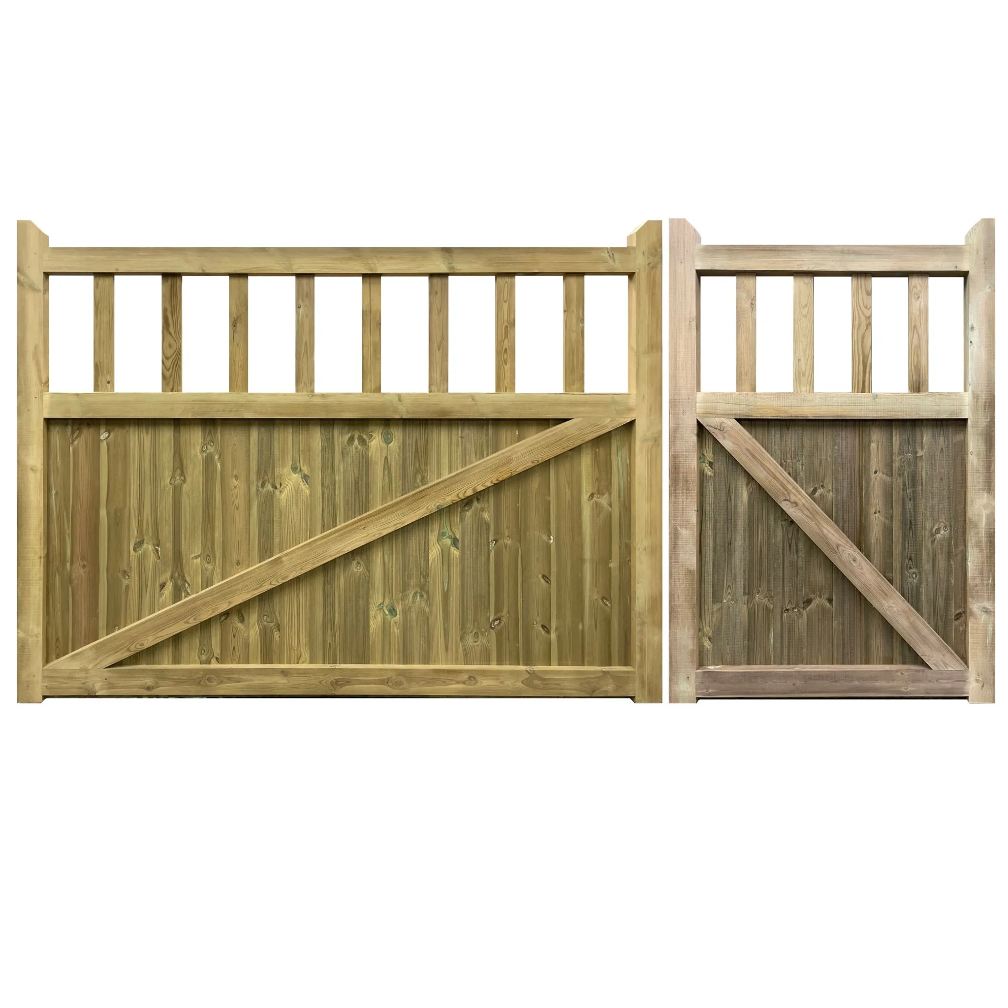 Cottage Mortise & Tenon 3/4 Split T&G Entrance Gate (Pair)