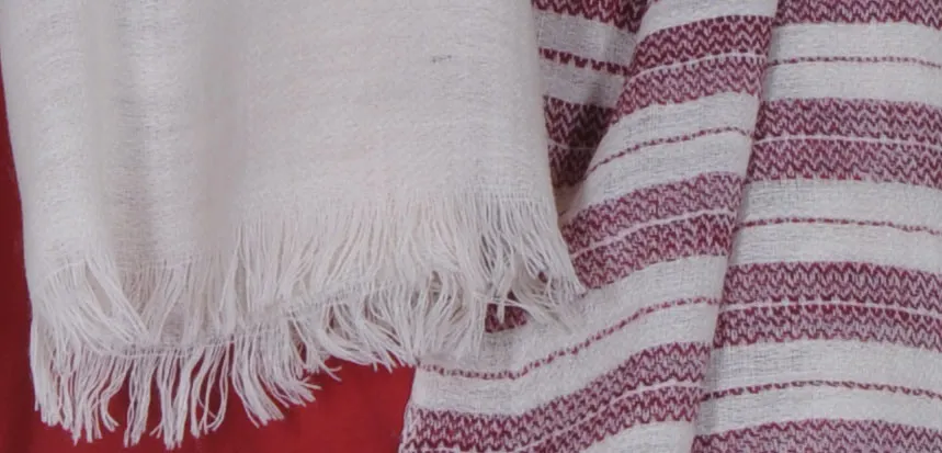 Cream & Maroon Stoles