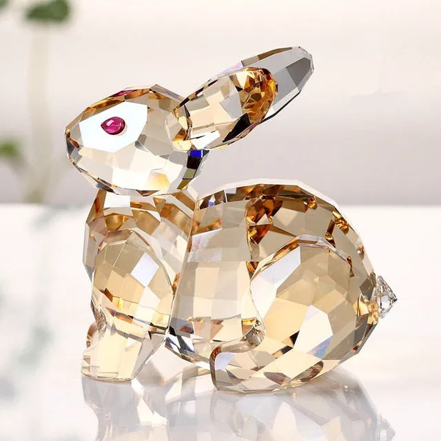 Crystal Lovely Dog Miniature Glass Animal Craft Ornament