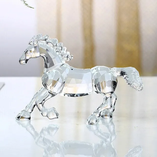 Crystal Lovely Dog Miniature Glass Animal Craft Ornament