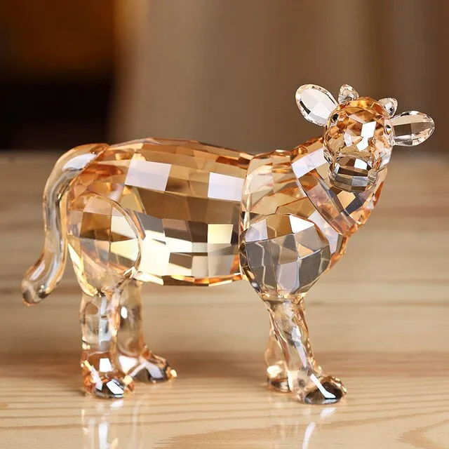 Crystal Lovely Dog Miniature Glass Animal Craft Ornament