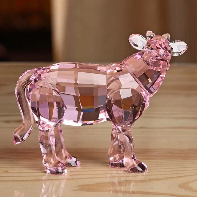 Crystal Lovely Dog Miniature Glass Animal Craft Ornament