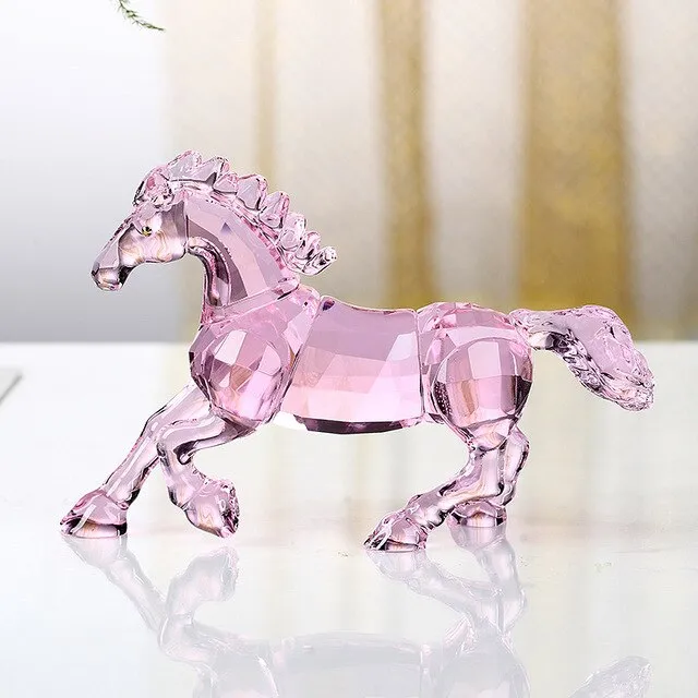Crystal Lovely Dog Miniature Glass Animal Craft Ornament