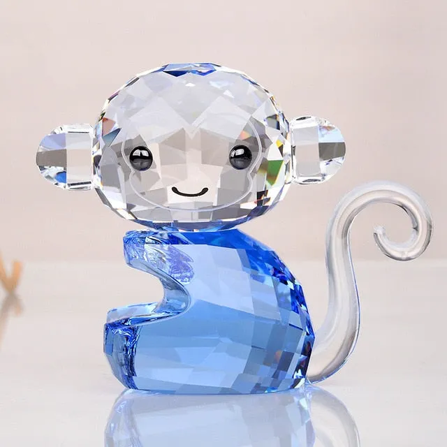 Crystal Lovely Dog Miniature Glass Animal Craft Ornament