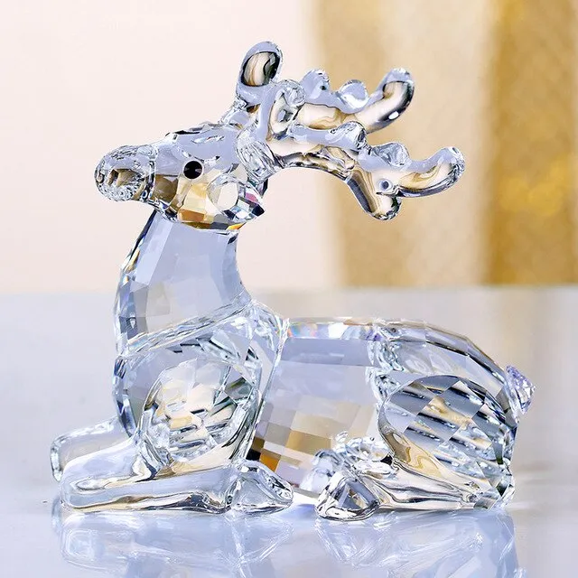 Crystal Lovely Dog Miniature Glass Animal Craft Ornament