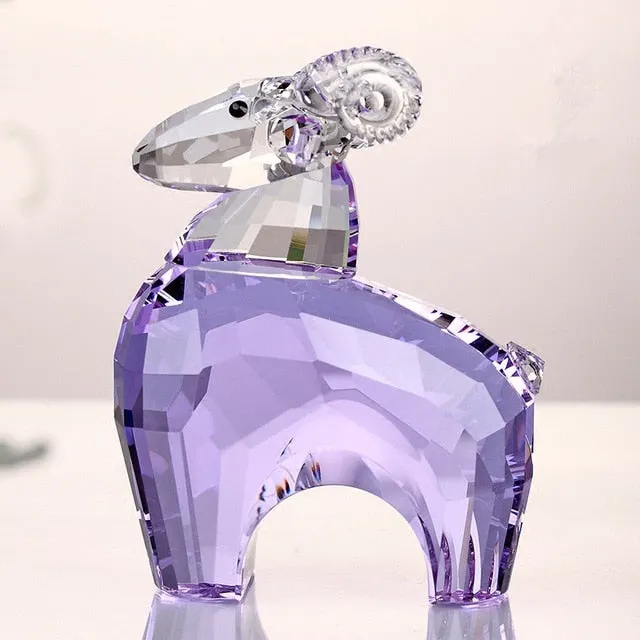 Crystal Lovely Dog Miniature Glass Animal Craft Ornament