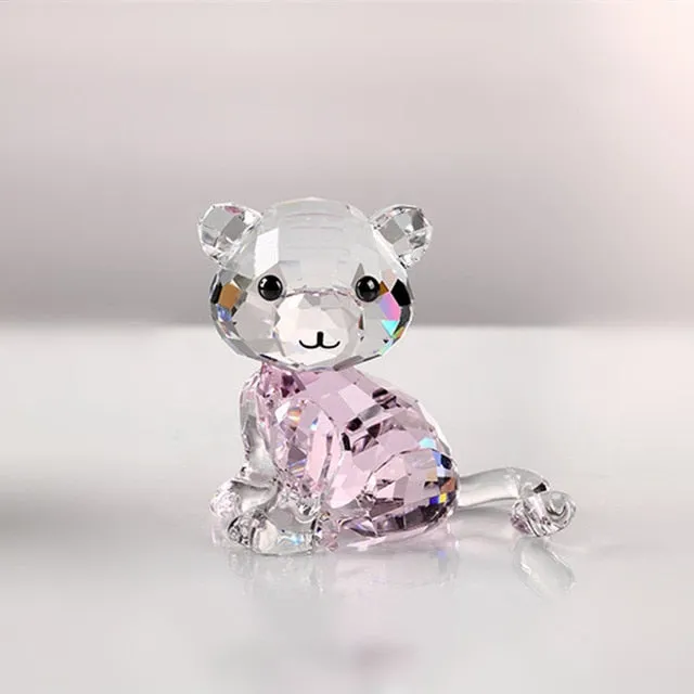 Crystal Lovely Dog Miniature Glass Animal Craft Ornament