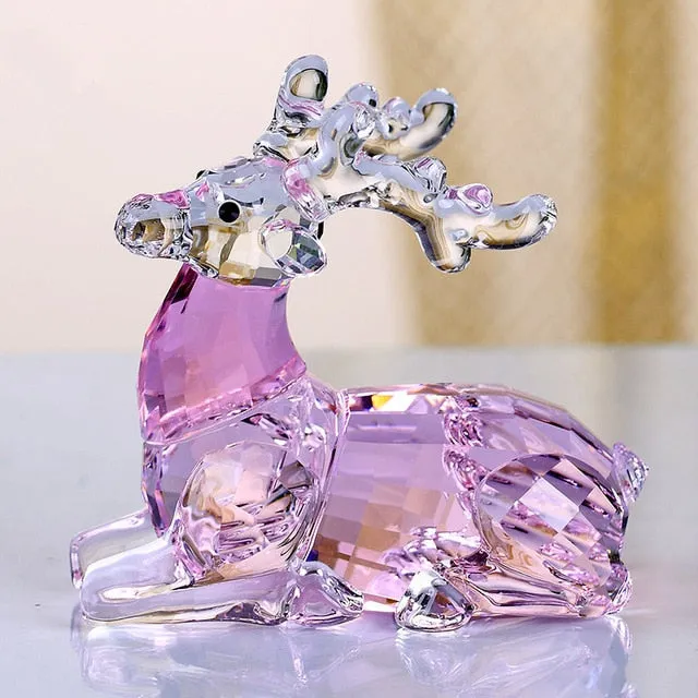 Crystal Lovely Dog Miniature Glass Animal Craft Ornament