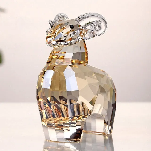 Crystal Lovely Dog Miniature Glass Animal Craft Ornament