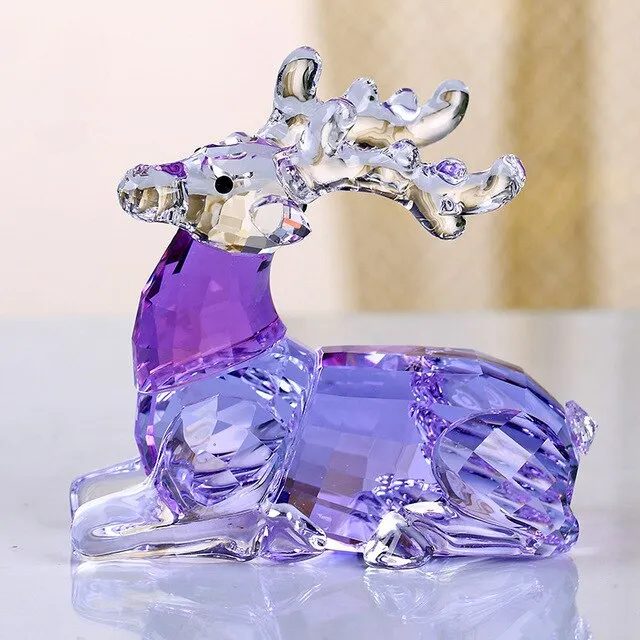 Crystal Lovely Dog Miniature Glass Animal Craft Ornament